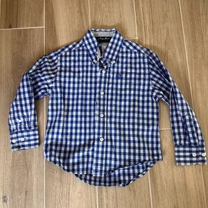 Wrangler George Straight Blue Button Down Boys XS